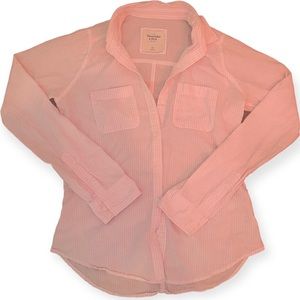 Cute Pink Pinstriped Top